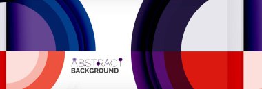 Yuvarlak şekiller, üçgenler ve daireler. Modern soyut arkaplan