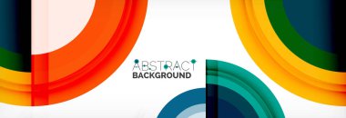 Yuvarlak şekiller, üçgenler ve daireler. Modern soyut arkaplan