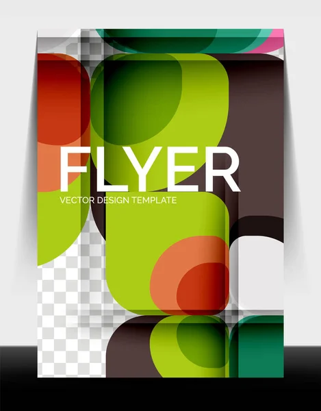 Шаблон брошюры делового годового отчета, обложки формата А4, созданные с использованием геометрических современных моделей — стоковый вектор
