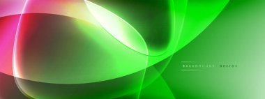 Vektör soyut arkaplan - sıvı kabarcıklar, gölgeler ve ışık efektleri ile sıvı gradyan şekiller. Metin için parlak tasarım şablonu