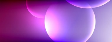 Vektör soyut arka plan sıvı baloncuk daireleri, gölgeler ve ışık efektleri ile sıvı gradyan. Metin için parlak tasarım şablonları