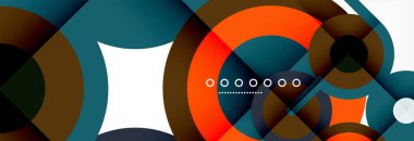 Kapaklar, afişler, el ilanları ve posterler ve diğer şablonlar için çemberler ve çizgiler soyut arkaplan