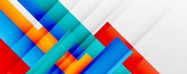 Gölge çizgileri, modern formlar, dikdörtgenler, kareler ve akışkan eğimlere sahip geometrik soyut arkaplanlar. Parlak renkli çizgiler serin arkaplanlar