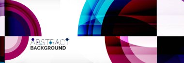 Yuvarlak şekiller, üçgenler ve daireler. Modern soyut arkaplan