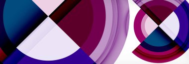 Yuvarlak şekiller, üçgenler ve daireler. Modern soyut arkaplan