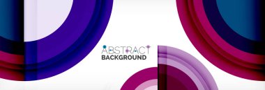 Yuvarlak şekiller, üçgenler ve daireler. Modern soyut arkaplan