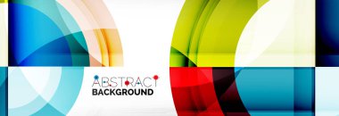 Yuvarlak şekiller, üçgenler ve daireler. Modern soyut arkaplan