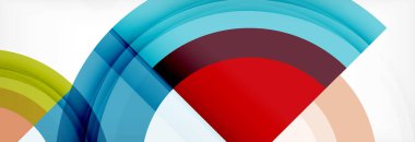 Yuvarlak şekiller, üçgenler ve daireler. Modern soyut arkaplan