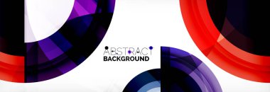 Yuvarlak şekiller, üçgenler ve daireler. Modern soyut arkaplan