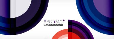 Yuvarlak şekiller, üçgenler ve daireler. Modern soyut arkaplan