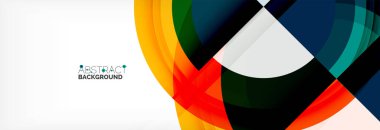 Yuvarlak şekiller, üçgenler ve daireler. Modern soyut arkaplan