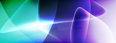 Vektör soyut arkaplan - sıvı kabarcıklar, gölgeler ve ışık efektleri ile sıvı gradyan şekiller. Metin için parlak tasarım şablonu