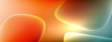 Vektör soyut arkaplan - sıvı kabarcıklar, gölgeler ve ışık efektleri ile sıvı gradyan şekiller. Metin için parlak tasarım şablonu