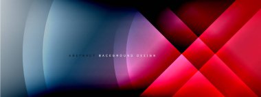 Vektör soyut arkaplan - gölgeler ve ışık efektleri ile sıvı gradyanı üzerinde daire ve çapraz çapraz. Metin için tekno ya da ticari parlak tasarım şablonları