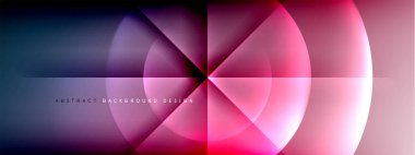 Vektör soyut arkaplan - gölgeler ve ışık efektleri ile sıvı gradyanı üzerinde daire ve çapraz çapraz. Metin için tekno ya da ticari parlak tasarım şablonları