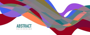 Akışkan dalga renkli soyut arkaplan. Dinamik renkli canlı vektör tasarımı