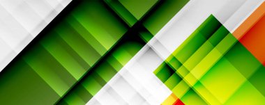 Gölge çizgileri, modern formlar, dikdörtgenler, kareler ve akışkan eğimlere sahip geometrik soyut arkaplanlar. Parlak renkli çizgiler serin arkaplanlar