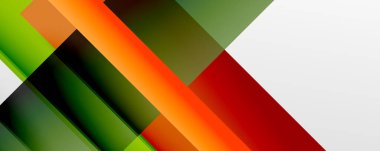 Gölge çizgileri, modern formlar, dikdörtgenler, kareler ve akışkan eğimlere sahip geometrik soyut arkaplanlar. Parlak renkli çizgiler serin arkaplanlar