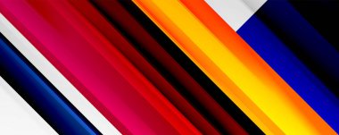 Gölge çizgileri, modern formlar, dikdörtgenler, kareler ve akışkan eğimlere sahip geometrik soyut arkaplanlar. Parlak renkli çizgiler serin arkaplanlar