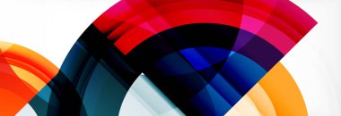 Yuvarlak şekiller, üçgenler ve daireler. Modern soyut arkaplan