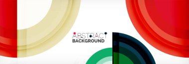 Yuvarlak şekiller, üçgenler ve daireler. Modern soyut arkaplan