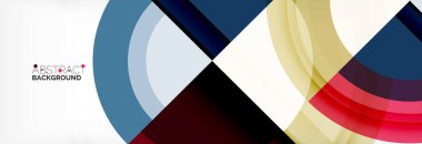 Yuvarlak şekiller, üçgenler ve daireler. Modern soyut arkaplan