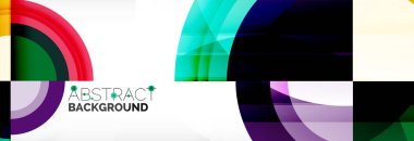 Yuvarlak şekiller, üçgenler ve daireler. Modern soyut arkaplan