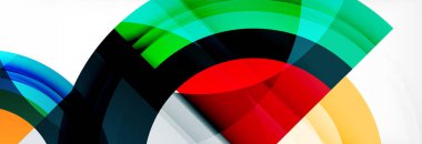 Yuvarlak şekiller, üçgenler ve daireler. Modern soyut arkaplan