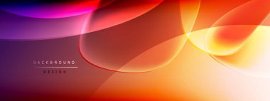 Vektör soyut arkaplan - sıvı kabarcıklar, gölgeler ve ışık efektleri ile sıvı gradyan şekiller. Metin için parlak tasarım şablonu