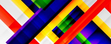 Gölge çizgileri, modern formlar, dikdörtgenler, kareler ve akışkan eğimlere sahip geometrik soyut arkaplanlar. Parlak renkli çizgiler serin arkaplanlar