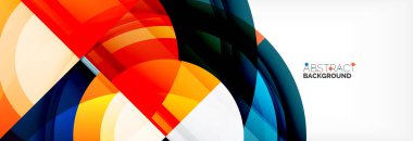 Yuvarlak şekiller, üçgenler ve daireler. Modern soyut arkaplan