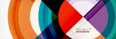 Yuvarlak şekiller, üçgenler ve daireler. Modern soyut arkaplan