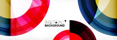 Yuvarlak şekiller, üçgenler ve daireler. Modern soyut arkaplan