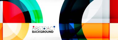 Yuvarlak şekiller, üçgenler ve daireler. Modern soyut arkaplan