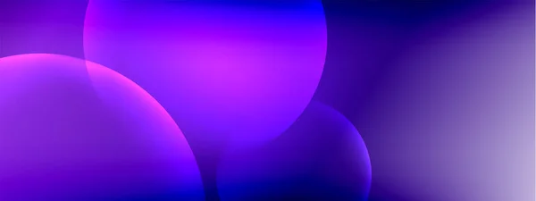 Fundo abstrato vetorial círculos bolha líquida em gradiente de fluido com sombras e efeitos de luz. Modelos de design brilhantes para texto —  Vetores de Stock