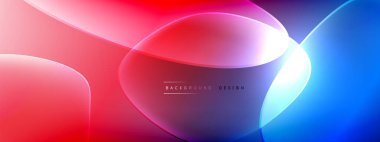 Vektör soyut arkaplan - sıvı kabarcıklar, gölgeler ve ışık efektleri ile sıvı gradyan şekiller. Metin için parlak tasarım şablonu