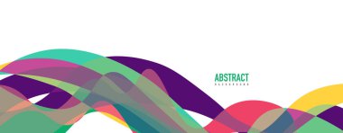 Akışkan dalga renkli soyut arkaplan. Dinamik renkli canlı vektör tasarımı