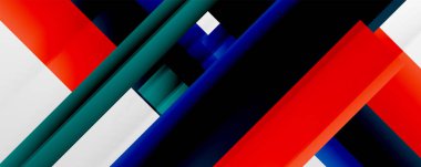 Gölge çizgileri, modern formlar, dikdörtgenler, kareler ve akışkan eğimlere sahip geometrik soyut arkaplanlar. Parlak renkli çizgiler serin arkaplanlar