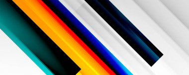 Gölge çizgileri, modern formlar, dikdörtgenler, kareler ve akışkan eğimlere sahip geometrik soyut arkaplanlar. Parlak renkli çizgiler serin arkaplanlar