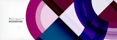 Yuvarlak şekiller, üçgenler ve daireler. Modern soyut arkaplan