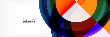 Yuvarlak şekiller, üçgenler ve daireler. Modern soyut arkaplan