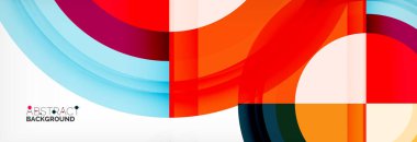 Yuvarlak şekiller, üçgenler ve daireler. Modern soyut arkaplan