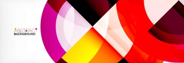 Yuvarlak şekiller, üçgenler ve daireler. Modern soyut arkaplan