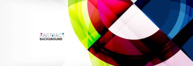 Yuvarlak şekiller, üçgenler ve daireler. Modern soyut arkaplan