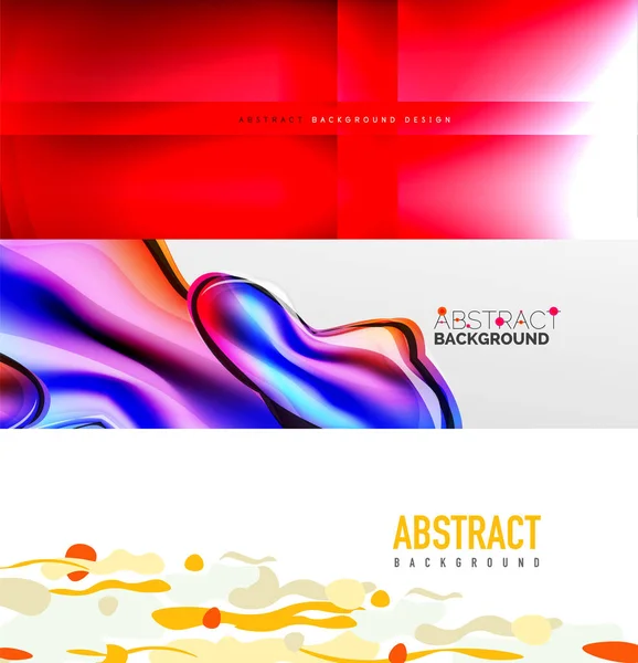 Sammlung minimaler geometrischer abstrakter Hintergründe für Cover, Banner, Flyer, Poster und andere Vorlagen — Stockvektor