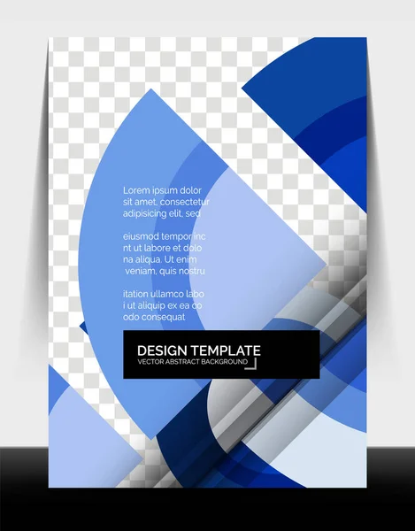 Circle design a4 flyer print template, annual report design — Stock Vector