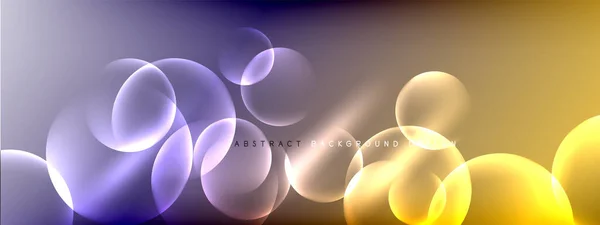 矢量抽象背景液体气泡圈在流体梯度上，有阴影和光的影响。Shiny文字设计模板 — 图库矢量图片