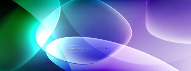 Vektör soyut arkaplan - sıvı kabarcıklar, gölgeler ve ışık efektleri ile sıvı gradyan şekiller. Metin için parlak tasarım şablonu