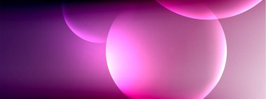 Vektör soyut arka plan sıvı baloncuk daireleri, gölgeler ve ışık efektleri ile sıvı gradyan. Metin için parlak tasarım şablonları