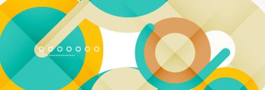 Kapaklar, afişler, el ilanları ve posterler ve diğer şablonlar için çemberler ve çizgiler soyut arkaplan